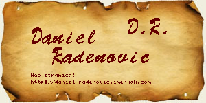 Daniel Radenović vizit kartica